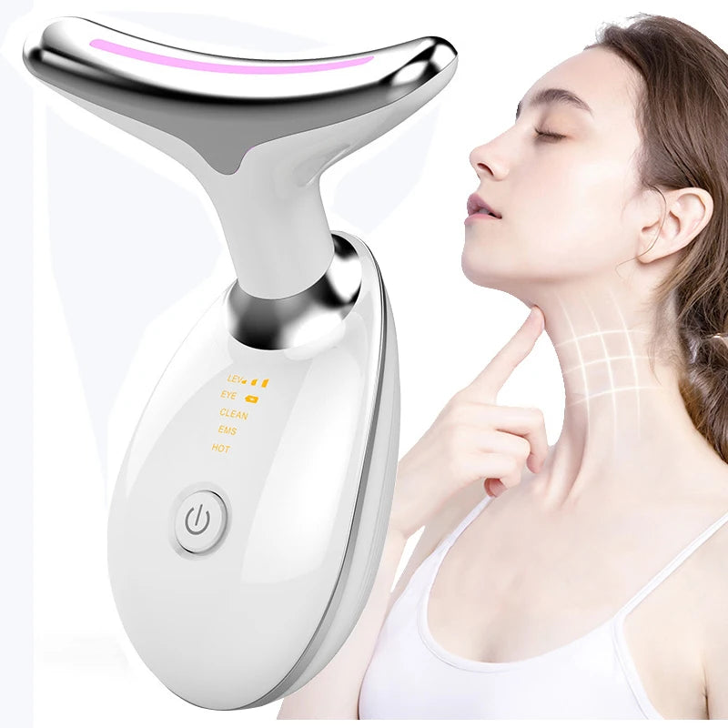 Masajeador de cuello y cara con microcorriente